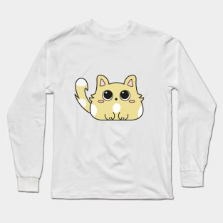 Cute yellow kitten with white spots Long Sleeve T-Shirt
